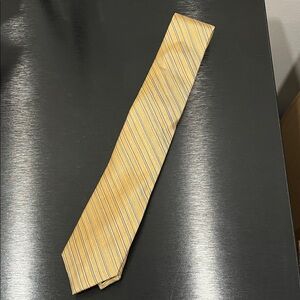 NWT Joseph Abboud 100% Silk Tie Yellow Stripes Luxury Men’s Gift Work Office